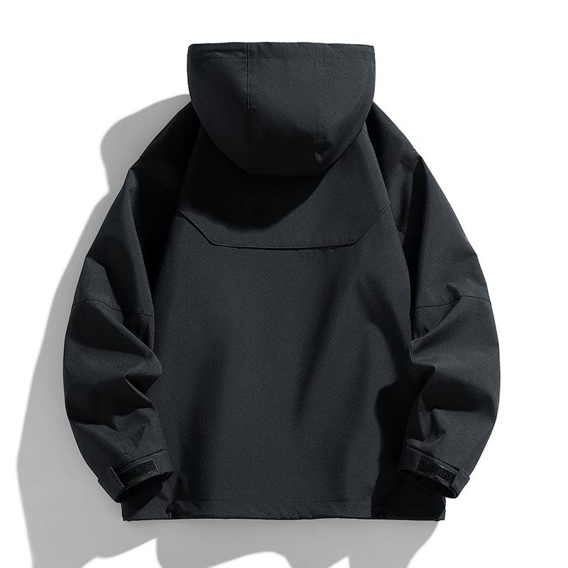 Mantel Paar Wasserdichte Jacke Frühling und Herbst Neuer Trend Vielseitige Kapuzenjacke Herren Locker Lässiger Mantel