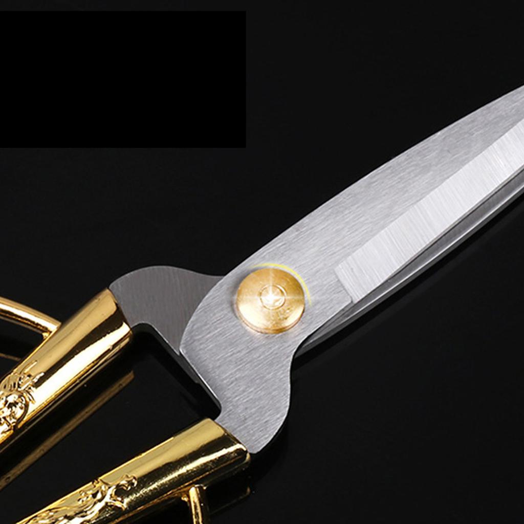 Stainless Steel Scissors Ergonomic Design Gold Tone Dragon Scissors for Needlework Sewing Dressmaker
