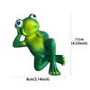 Frog Figurine Cute Home Decor Frog Garden Statue Small Resin Frog Ornament Home Desktop Decoration
