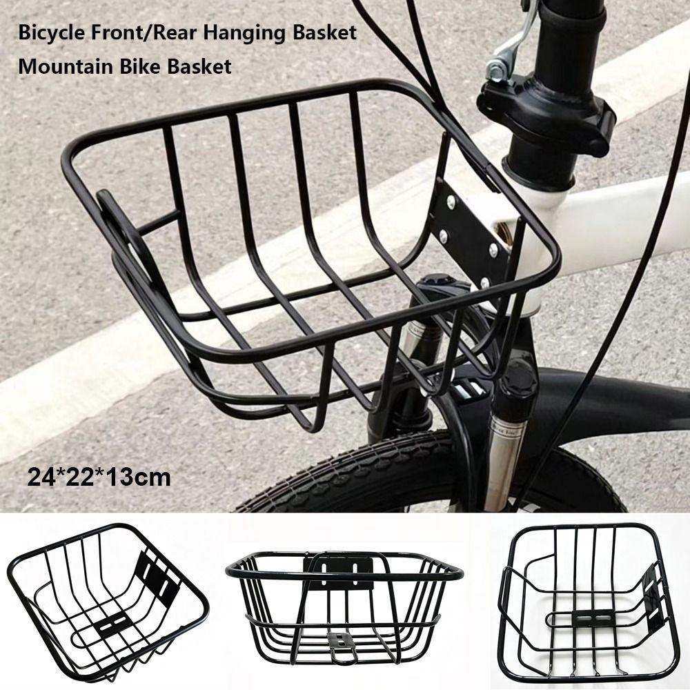 Metal Bicycle Rear Basket Fixed Durable Backpack Storage Children's Folding Bike Accessories