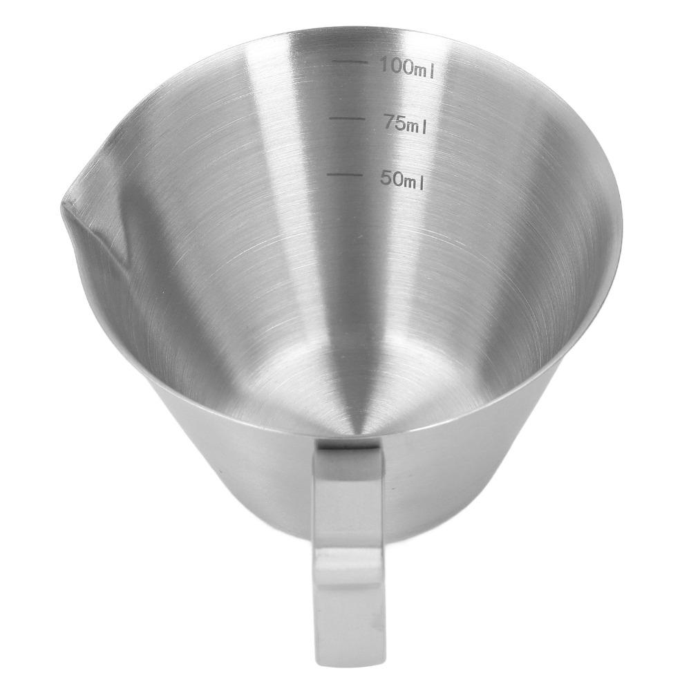 Stainless Steel Coffee Measuring Cup V-Shaped Mouth Espresso Cup Pouring Cup Coffee Brewing