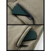 Solid Men's Fleece-Lined Bomber Jacket Winter Windproof Stand-Collar Zip-Up Thicken Warm Plush Coat Fashion Clothing