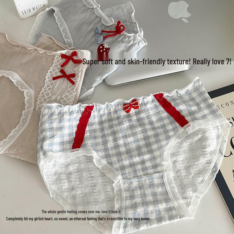 Trendy Antibacteriële Katoenen Slipjes voor Dames - Schattig, Ademend, Meisjesachtig Stijl