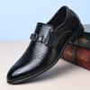 Spring and autumn new Brock glove shoes men's business retro one-pedal lazy shoes casual leather shoes men's formal wear