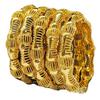 24K Gold Openwork Carved Bangle - Dubai Jewelry for Weddings & Banquets