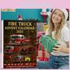 Christmas Countdown Calendar Rescue Car Acrylic Holiday Decor With 24 Gift Box Components For Festive Celebrations