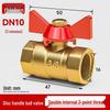 Heavy-Duty 1/2" Brass Ball Valve for Air and Water Pipes, Internal/External Thread