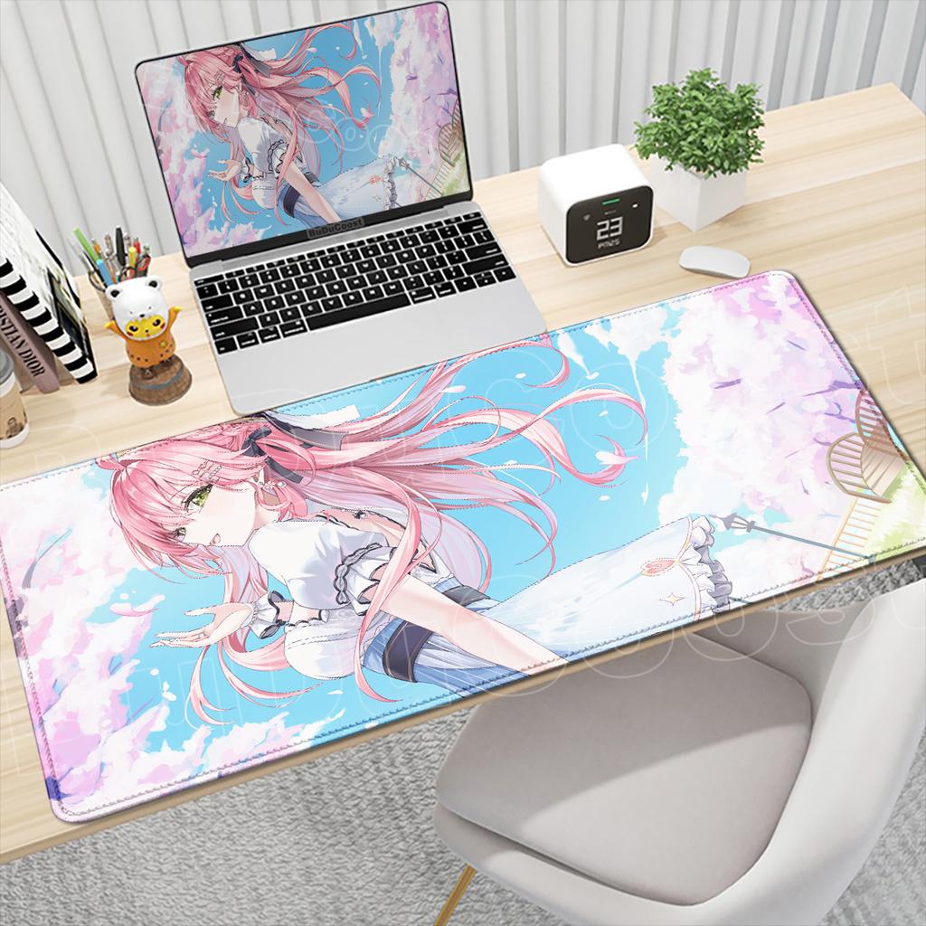 New Large XXL Kawaii Hololive Sakura Miko Anime Gaming Mouse Pad Anti-slip Keyboard Pad laptop carpet Mousepad PC accessories