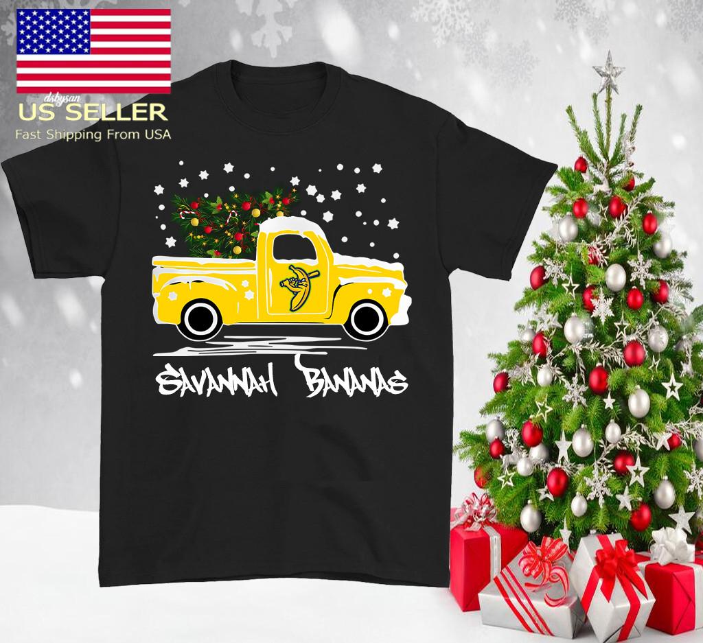 Savannah Bananas Christmas Truck T-shirt Black All Sizes 73 L