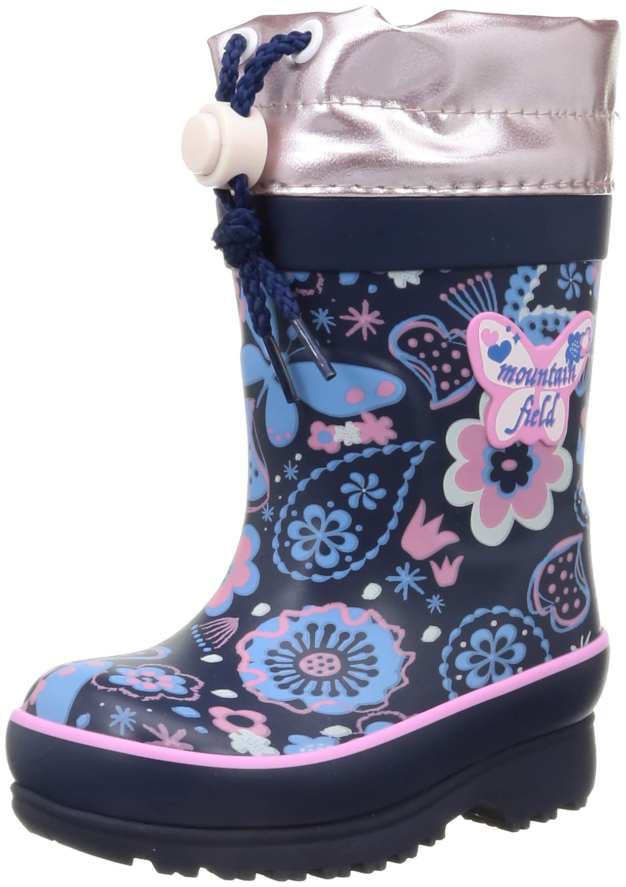 

Moonstar MFL WC71R Rain Sizes 2E Girls Boots, 14-19cm, Navy/Pink, 17.0cm,