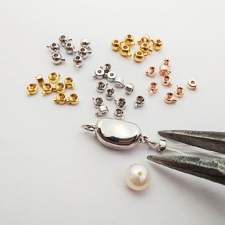 20 Pack Stopper Spacer Bead Finishing Clasps Stainless Steel Positioning Clasp