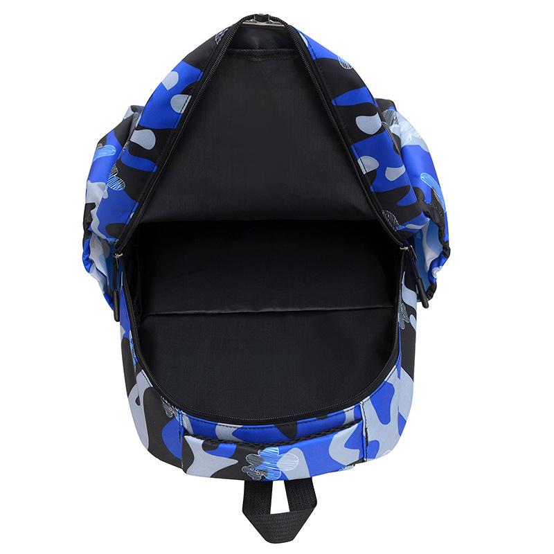 Camouflage 3-Piece Backpack Set Business Laptop Backpack Large Capacity Travel Daypack Student Bookbag with 14Inch Laptop Compartment for Men Women