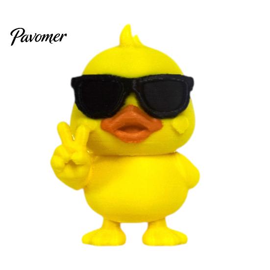 Lustige Auto-Armaturenbrett-Dekoration 3D-gedruckte gelbe Entenfigurine, Statue mit lebendigen Ausdrücken, Schreibtisch-Ornament für das Büro, niedliche Miniatur-Ornamente