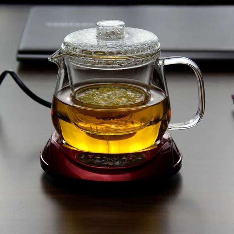 ZISIZ Heat-Resistant Glass Teapot with Infuser
