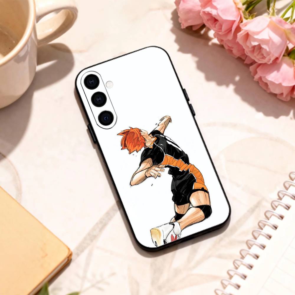 E-Epic Volleyball Haikyuu!!   Handyhülle für Samsung Galaxy A73, A72, A71, A70, A53, A52, A51 und weitere Modelle – Weiche, schwarze Hülle