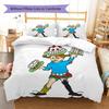 Pippi Longstocking Pattern Bedding,Quilt Set Quilt Cover Pillowcase Home Birthday Gift (1 * Duvet Cover + 2 * Pillowcase, Without Core)