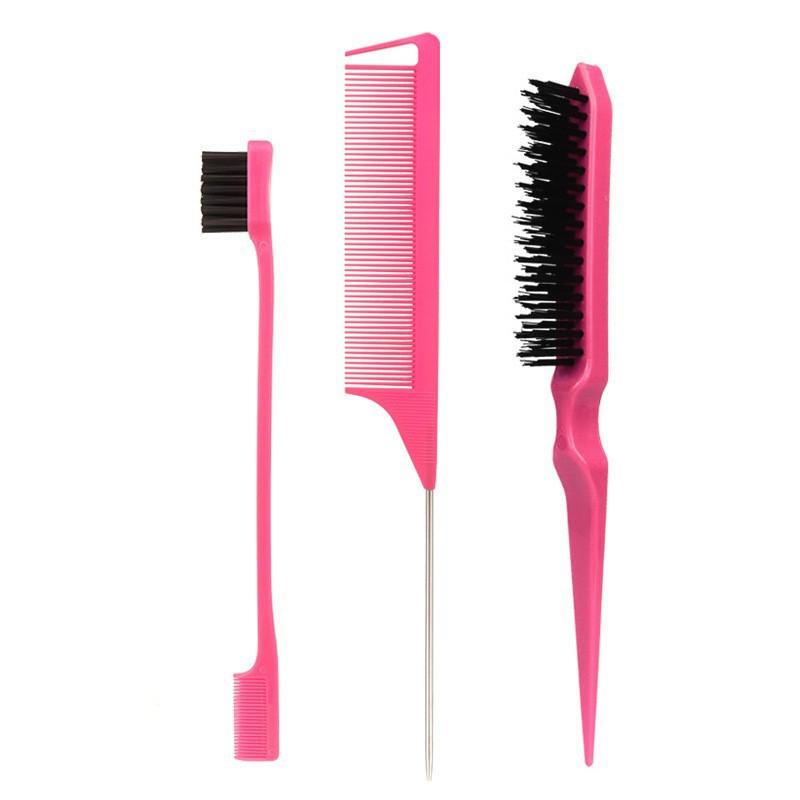 3/12Pcs Double Sided Hair Edge Brush Set Hair Styling Comb Control Brush Accessories Hairline Brush Comb Styling Partition Comb
