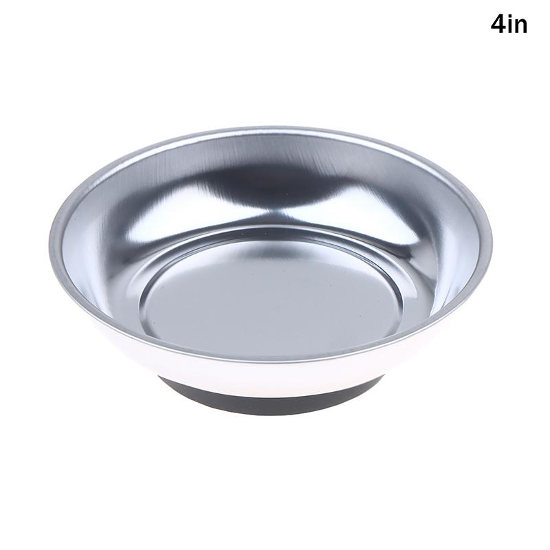 3-6 Inch Magnetic Tool Bowl Stainless Steel Magnetic Tray Circular Magnetic Parts Bowl Screws Sockets Storage Tray