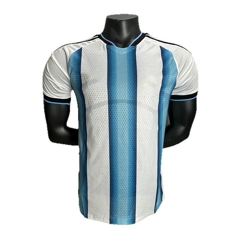 Argentina National Team Home Jersey 2026 World Cup Short Sleeve Soccer Shirt Men Bamboo Fiber Performance Wear