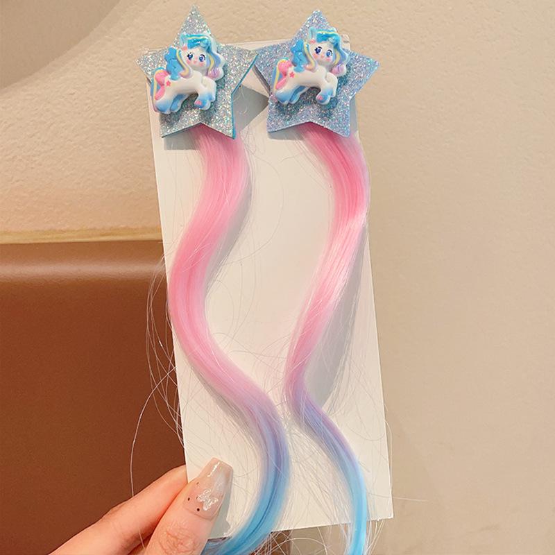 My Little Pony Colorful Braided Wig & Star Hair Ties for Girls - 2025 Princess Style
