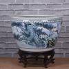 2024 New Chinese Hand-Painted Large Ceramic Fish Tank and Outdoor Flower Pot
