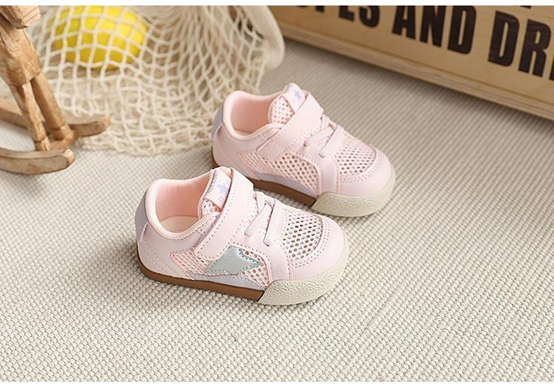 Spring/Summer Baby Girl Star Soft Sole Toddler Shoes - Fashionable & Breathable