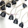  6Pcs Retro Metal Cowbell with Rope for DIY Projects and Wall Hanging Decoration