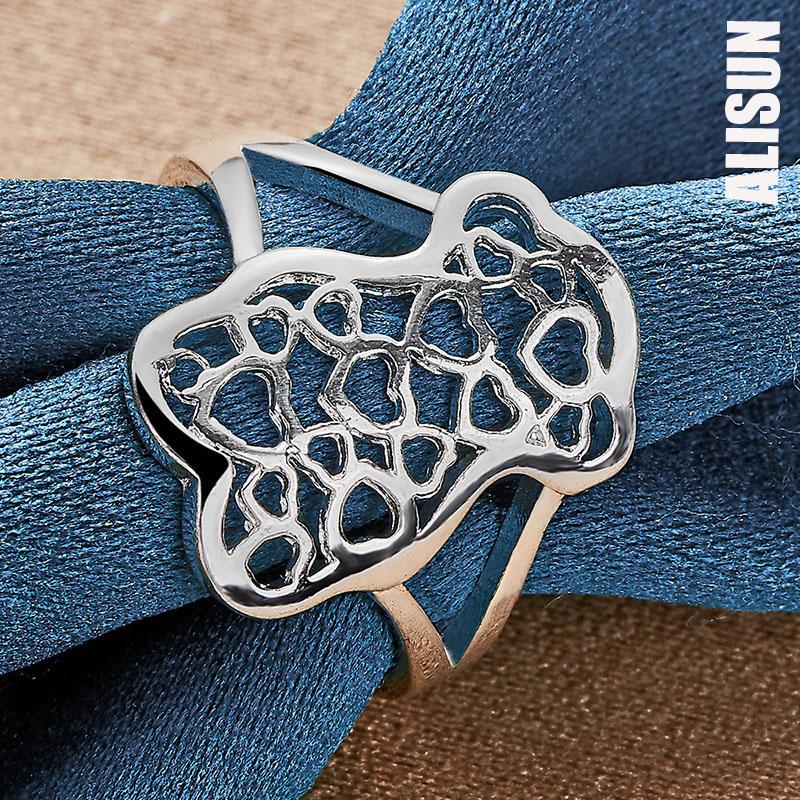 925 Sterling Silver Fashionable Pattern Ring Fashionable Wedding Jewelry