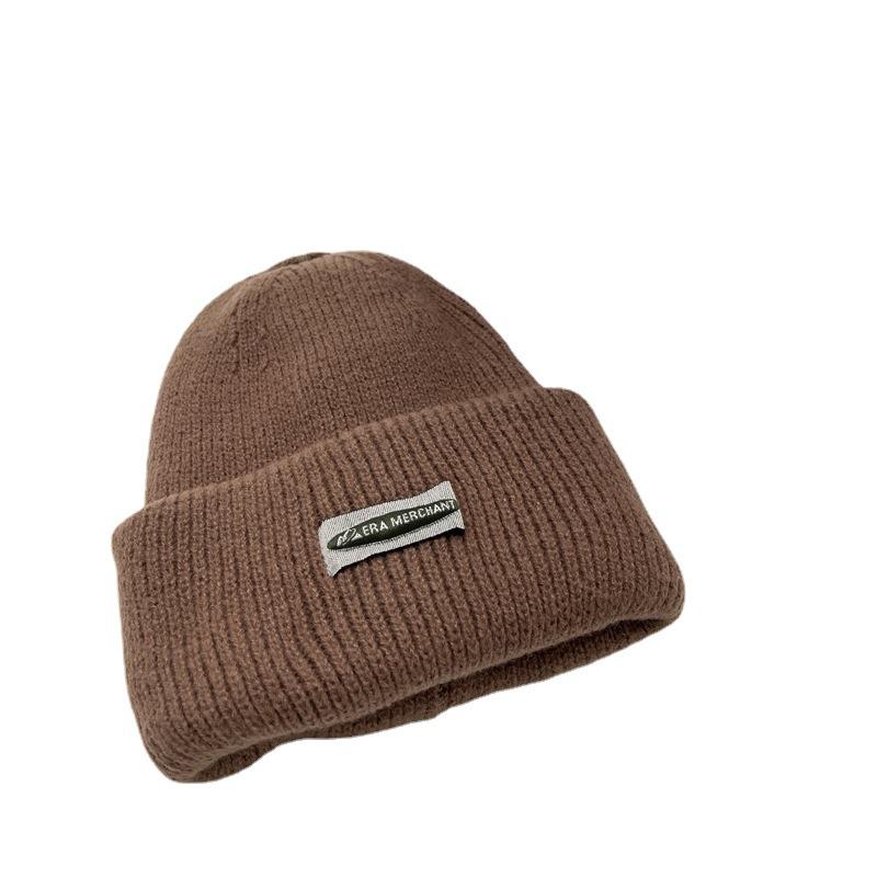 Women's Autumn and Winter Casual Versatile Thickened Ear Protection Bike Warm Small Label Knitted Hat Couple Korean Style Trend
