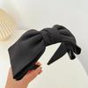 PROLY New Fashion Women's Hair Accessories Center Big Bowknot Headband Solid Color Turban Spring Headwear Hairband