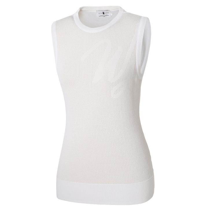 WIDEANGLE Women'S Va Logo Point Knit Vest_White