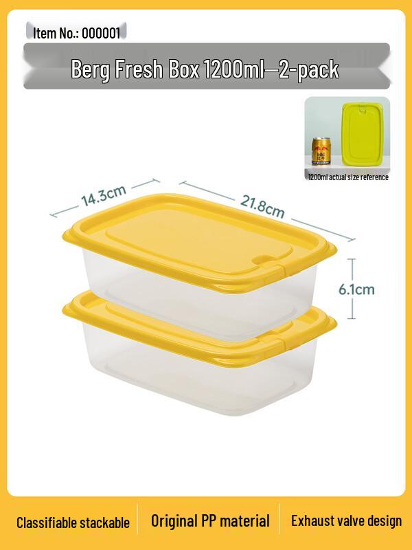 Food-Grade Sealed Refrigerator Storage Boxes with Lids
