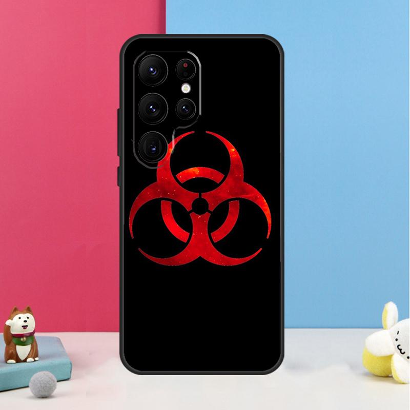 Biohazard Symbol Logo Case For Samsung Galaxy S24 S23 S22 Ultra S20 FE S21 FE Note 10 20 S8 S9 S10 Plus Coque