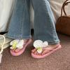 Summer Butterfly Orchid Flip Flops, Women's Sweet Vacation Style, Seaside Beach Sandals, Flip Flops, Flip Flops for Wearing Flat Shoes On The Outside