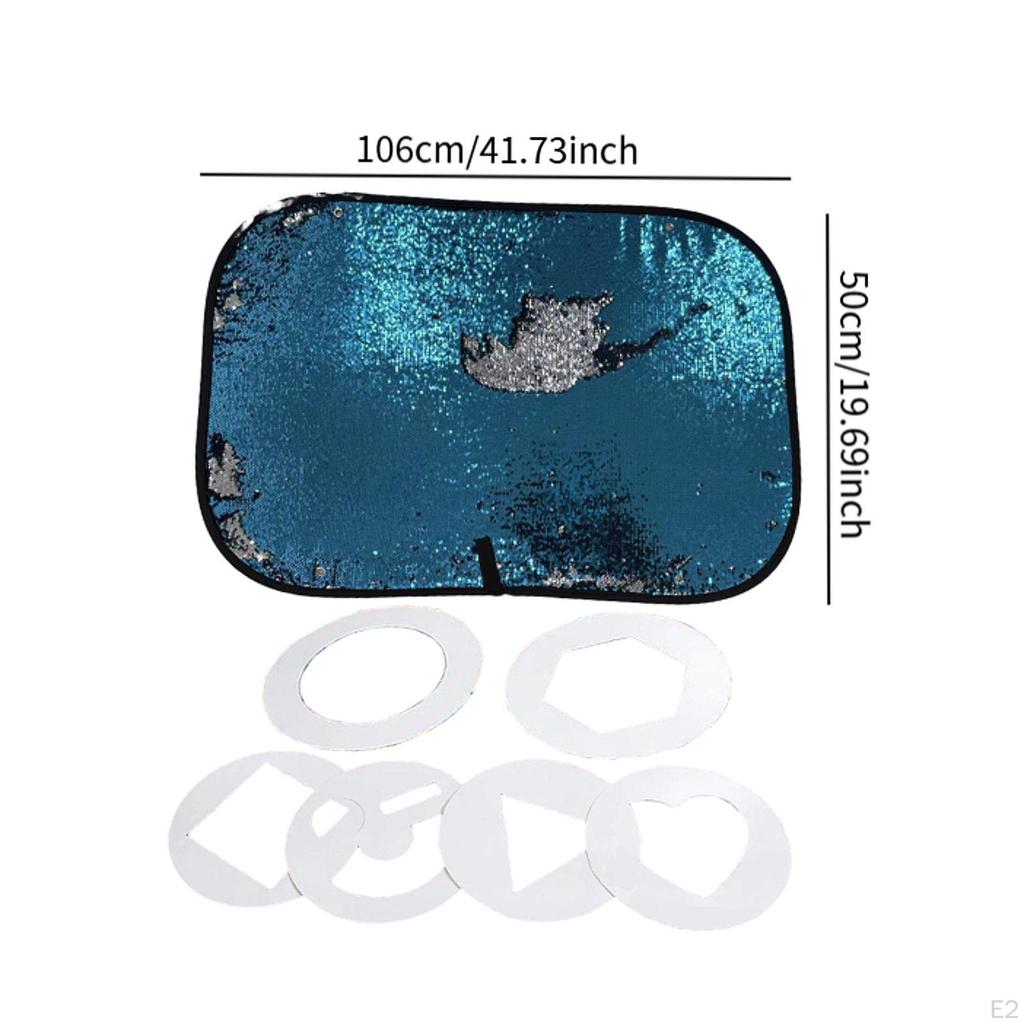 Dual-Sided Sequin Wall with Shape Templates for Children