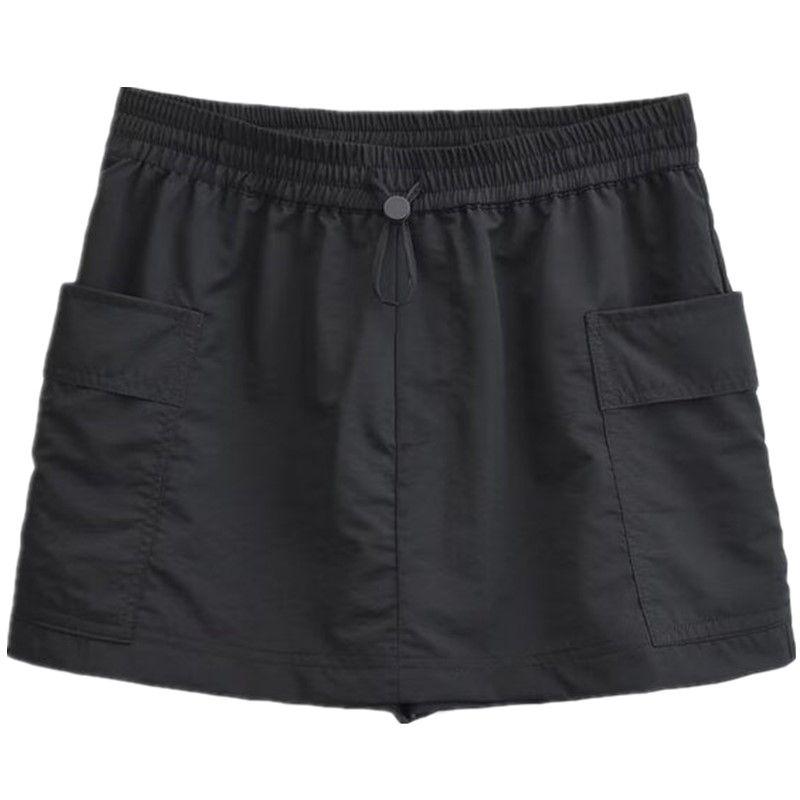 

Fashion Style Summer New Fashion Trendy Women s Elastic Waist Loose Easiest for Match Nylon Culottes 8338406 800 Black XS