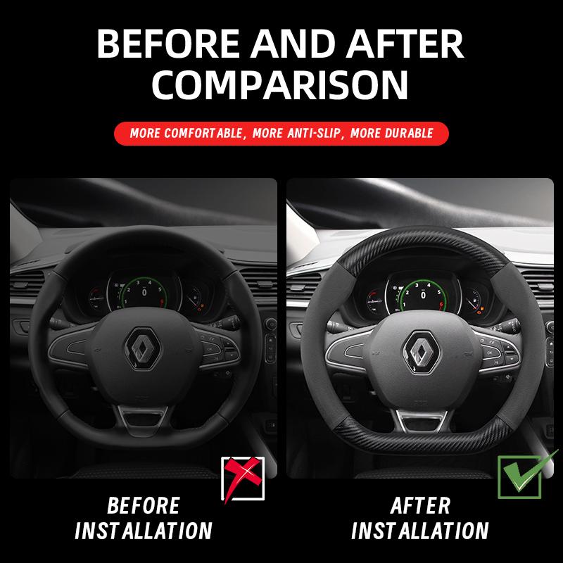 Für Renault Lenkradbezüge: Mégane 3, 2, 4, Clio 4, 5, Trafic, Scenic 2, Austral, Kangoo, Arkana, Kadjar. Zubehör.
