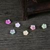 Flower Resin Imitation Shell Beads Mounted Movable Type Charms 20 Pcs per Bag