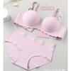Damen kabelloser Push-Up nahtloser Halbschalen-BH für kleine Brüste