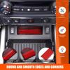 Red Soft Carbon Fiber Center Gear Storage Trim Sticker for Nissan Titan 2016-23