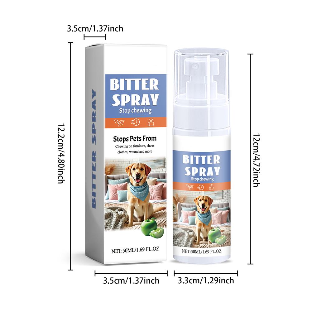 50 ML No Chew Spray for Dogs Bitter Spray -Free Dog Pet Deterrent Bitter Spray Dog Training & Behavior Aids Spray