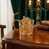 Tragbarer Verbrühschutz-Becherhalter Goldene Blume-förmige Papierbecherhalter Feiertagspartys