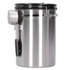 Coffee Bean Container with Exhaust Valve Tea Leaf Storage Canister for Kitchen Use(Silver Spoon 1.8L (Filled 750g Coffee Bean))