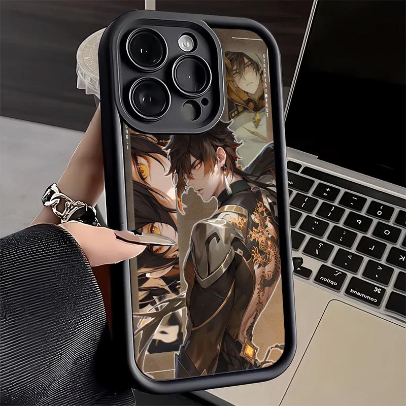 Phone Case for iPhone 17 Air 16E 15 16 Pro Max Genshin Impact Zhongli Cover 14 Plus 13 12 Mini Soft Shell Silicone Fundas