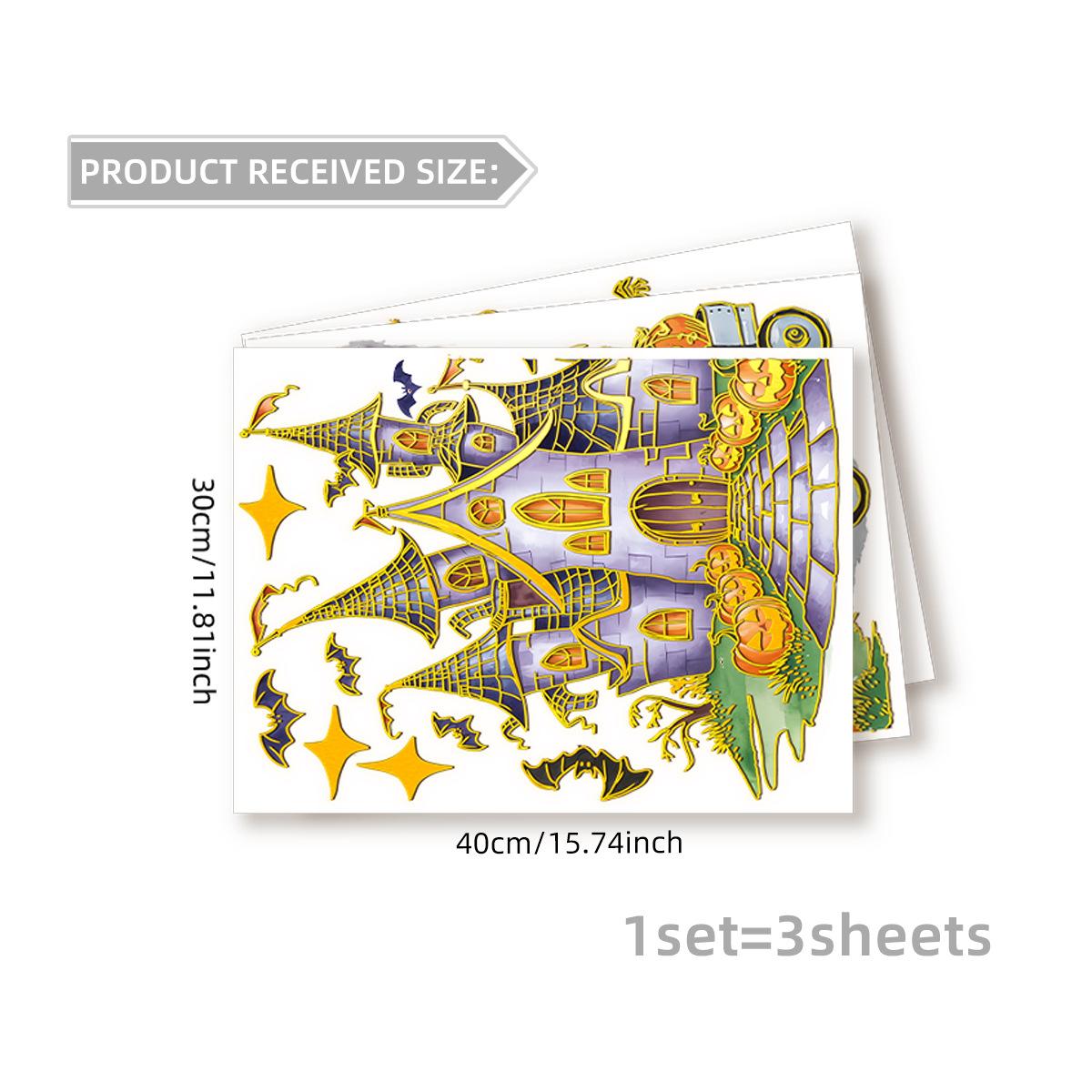 

Da 150.44 Million Holy Festival Castle Ghost Static Window Sticker Bedroom Living Room Home Background Decorative Wall Sticker