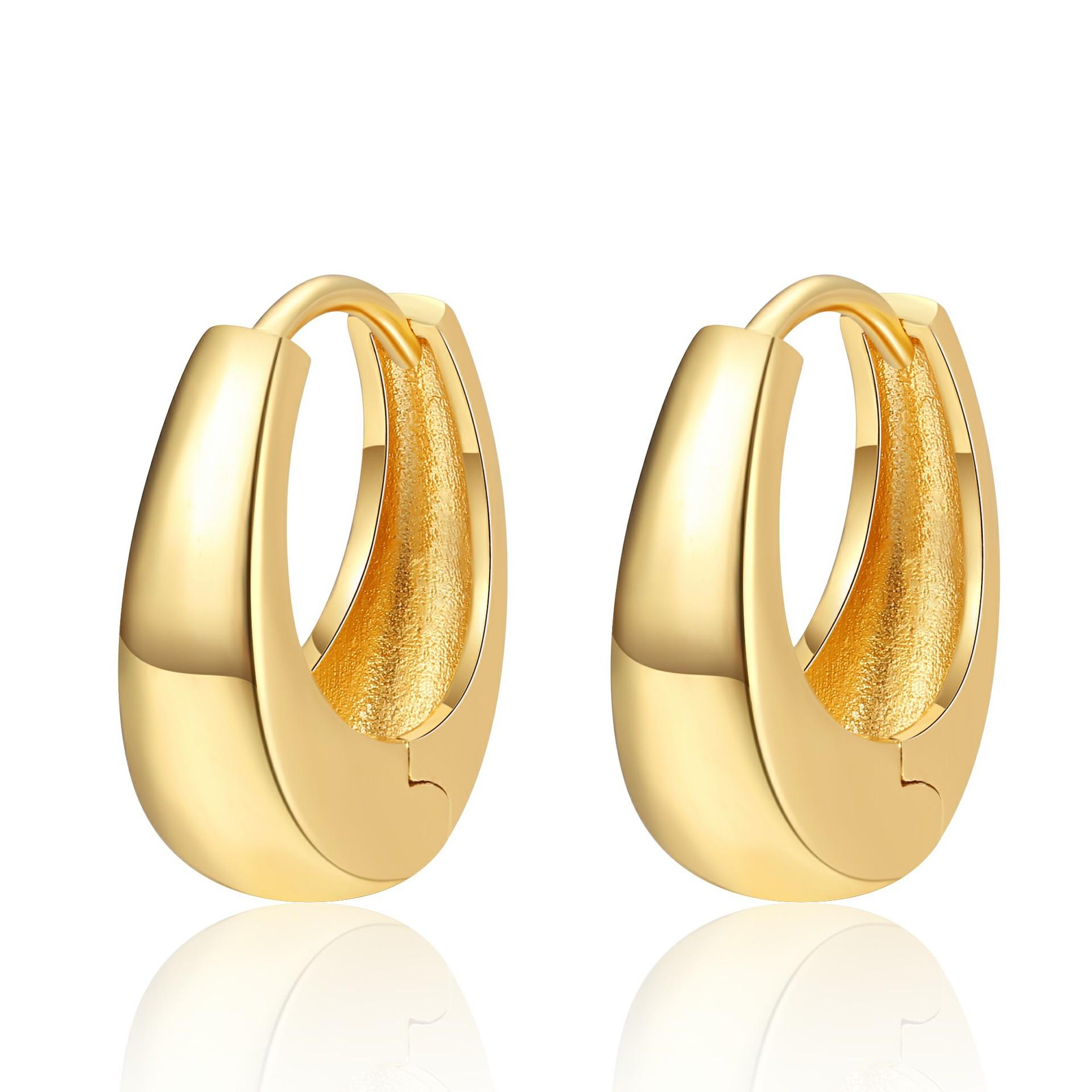 

Медные позолоченные серьги-вкладыши Позолоченные изысканные серьги Temperament