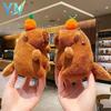 1/3/5/10PCS Cartoon Capybara Plush Keychain Pendant Toy Doll Bag Charm Cute Desktop Car Decor Birthday Present