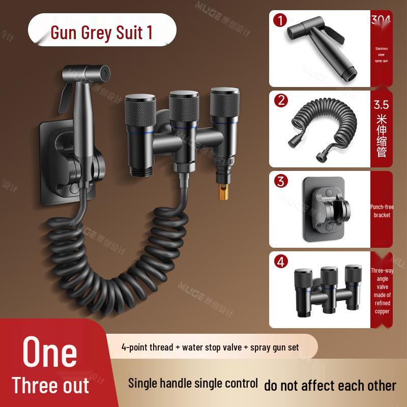 Three-Way Angle Valve Water Splitter: Multifunctional Faucet for Washing Machines