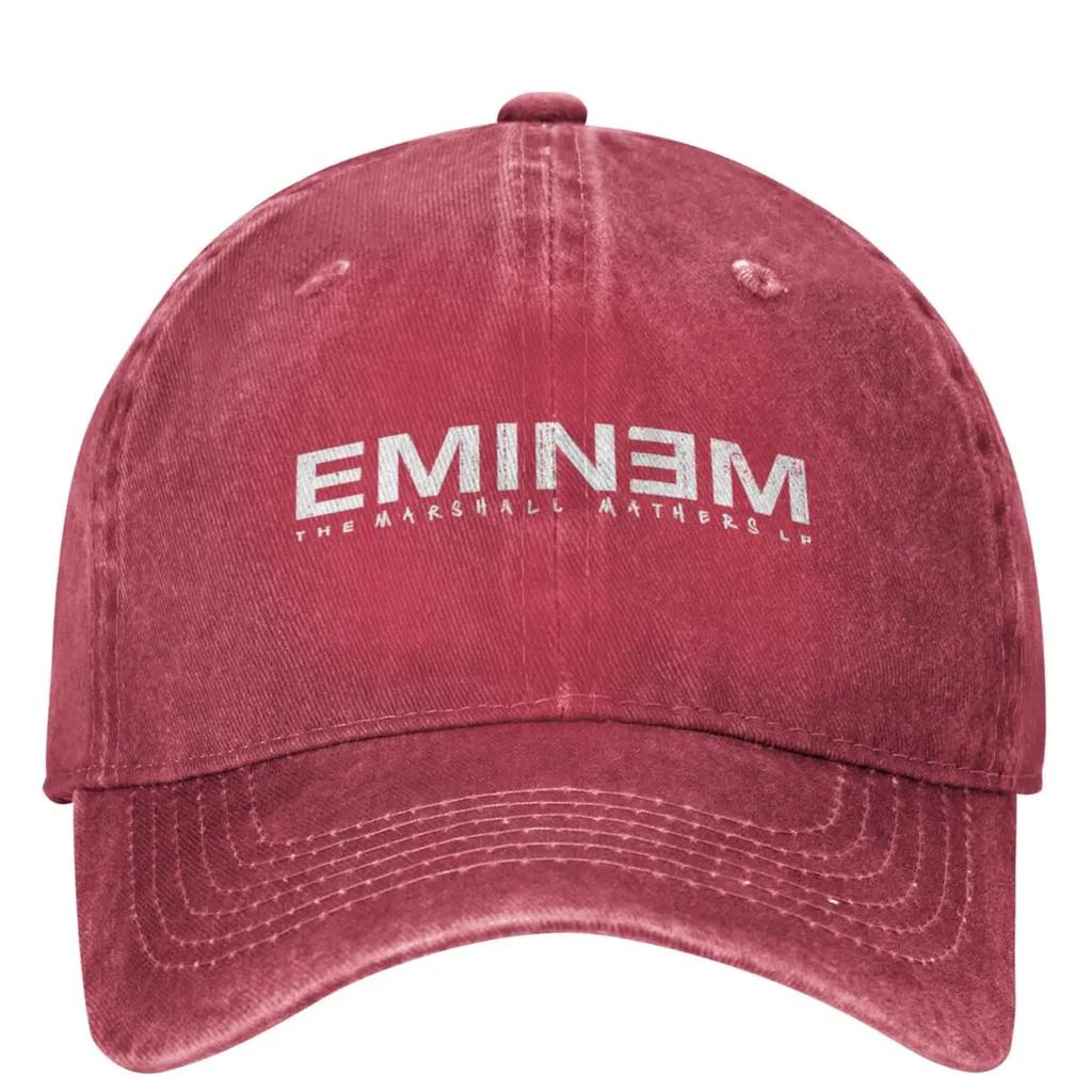 Berretti da Baseball Vintage Rapper Rap God Eminem Uomo Donna Usurati Lavati Copricapo Allenamenti all'Aperto Berretti con Vestibilità Regolabile Cappello