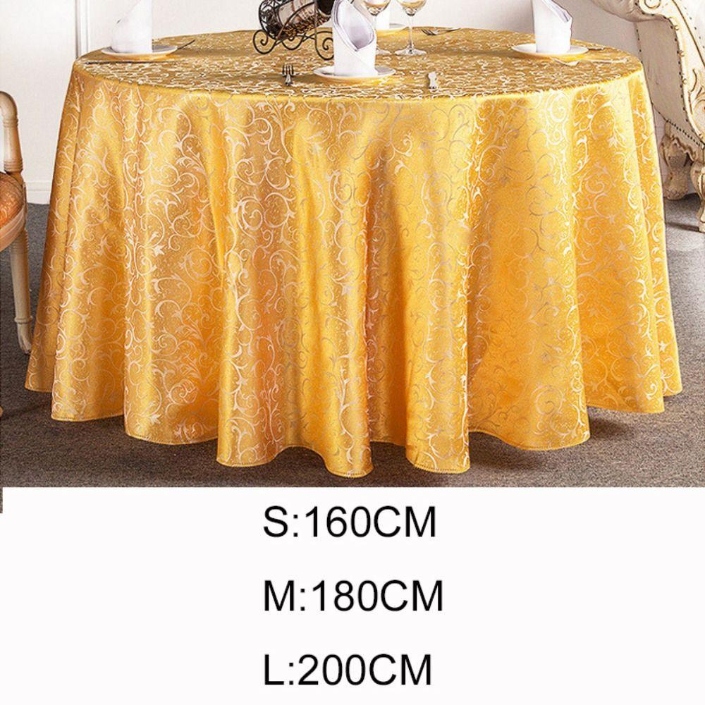 Dustproof Banquet Table Cover Luxurious Table Mat Jacquard Round Tablecloth Home Decoration